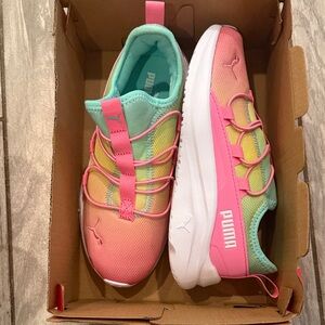 Puma Kids Sneakers - Pink, Mint, and Yellow
